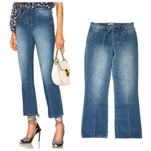 ULLA JOHNSON cropped Alex jeans Lace up